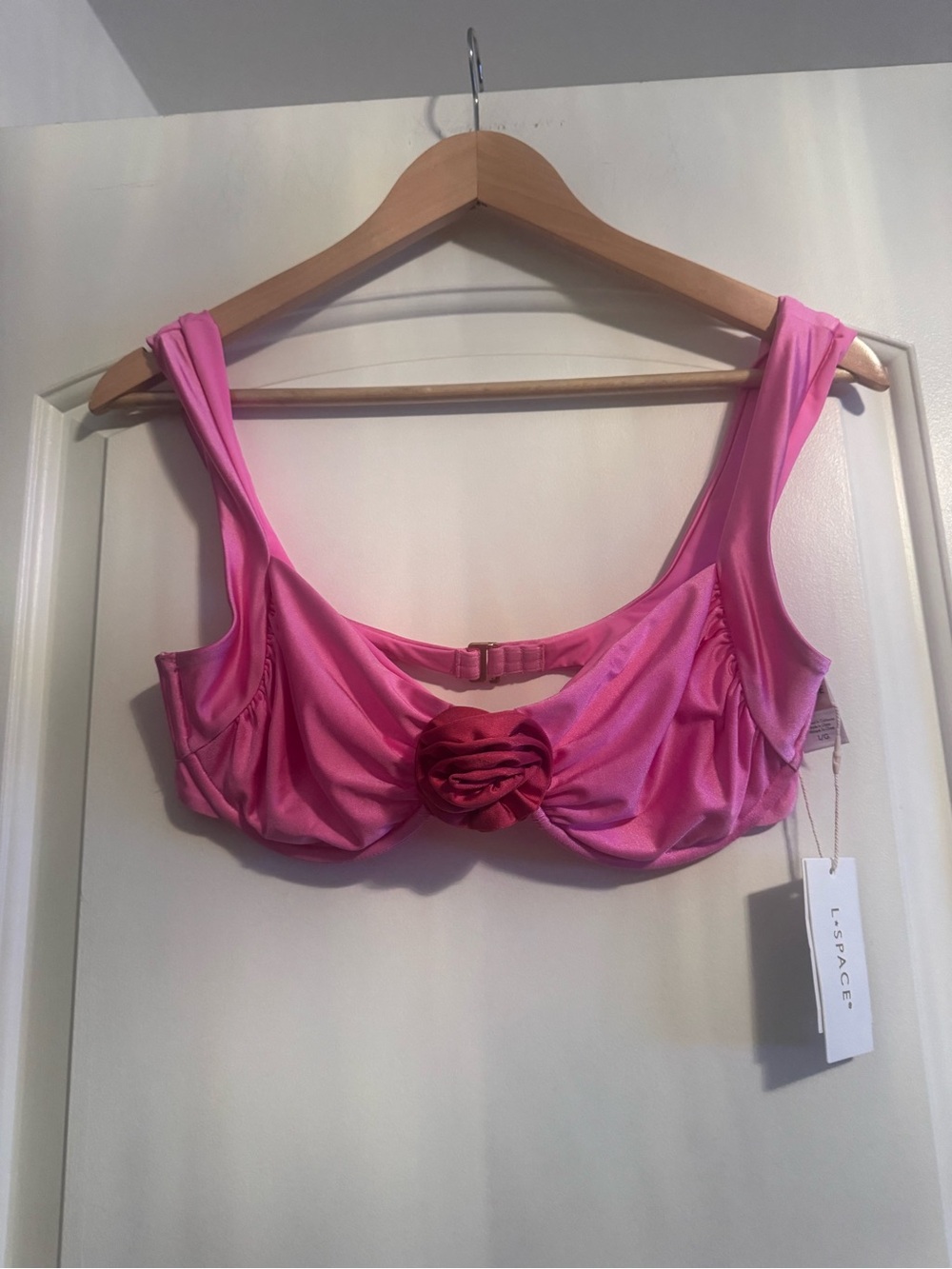 L*Space Stella Satin Shine Underwire Top in Pink Quartz